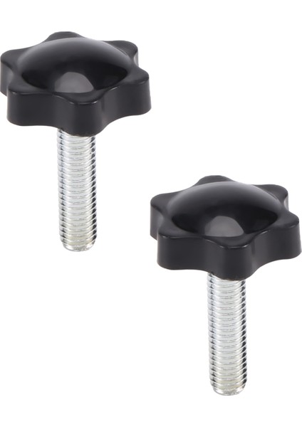 2 Adet M8 x 30MM Erkek Iplik 32MM Yıldız Kafa Kelepçesi Düğmesi Siyah (Yurt Dışından)