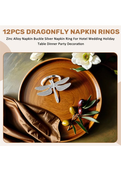 12 Pcs Yahudi Peçete Yüzükleri, Çinko Alaşım Peçete Tokası Gümüş Peçete Yüzüğü Otel Düğün Tatil Masa Yemeği Partisi Dekorasyonu (Yurt Dışından) fırsatları