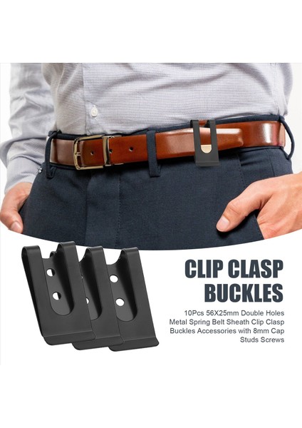 10PCS 56X25MM Çift Delikli Metal Yay Kemeri Klip Klipsli 8mm Kapak Saplamaları Vidaları ile Aksesuarlar (Yurt Dışından) fırsatları