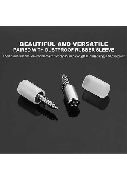 100 Pcs Sabit Destek Kendi Kendine Dokunma Çapraz Vidalı, Gardırop Dolap Cam Bölme Çivileri Çapraz, Kauçuk Kılıflı (Yurt Dışından) modelleri