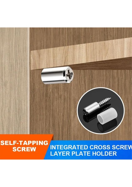 100 Pcs Sabit Destek Kendi Kendine Dokunma Çapraz Vidalı, Gardırop Dolap Cam Bölme Çivileri Çapraz, Kauçuk Kılıflı (Yurt Dışından) fırsatları