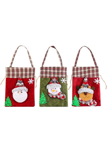 Hediye Çantası Için Noel Sevimli Noel Partisi Yeni Yıl Için Sarma Torbası Çanta Yeni Yıl Hediye Ambalajı Noel Tote Hediye Çantası (Yurt Dışından)