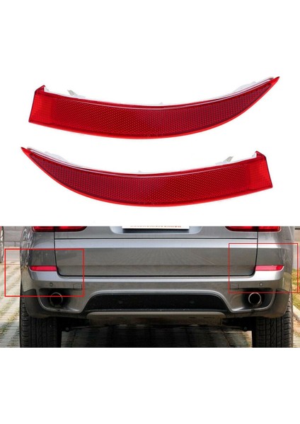 1 Çift Sol ve Sağ Arka Tampon Reflektör Sticker Kapak Bmw X5 E70 Lcı 2011-2013 63147240997 63147240998 (Yurt Dışından) fiyatları