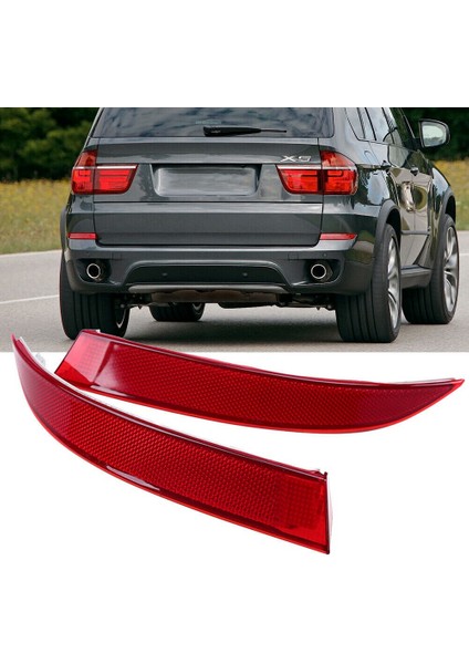 1 Çift Sol ve Sağ Arka Tampon Reflektör Sticker Kapak Bmw X5 E70 Lcı 2011-2013 63147240997 63147240998 (Yurt Dışından) fırsatları