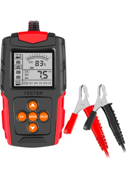 12/24V Otomotiv Pil Test Cihazı LCD Ekran Pil Analizör Dijital Kurşun Asitli Pil Oto Motosiklet Diyagnostik (Yurt Dışından)