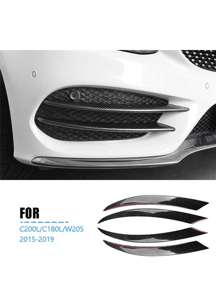 Ön Sis Farları Döşeme Şeritleri Tampon Dudak Ayırıcı Spoiler Için Mercedes Benz C Sınıfı W205 C180 C200 C250 C260 C300 (Yurt Dışından) indirimleri
