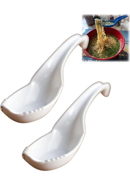 Ramen Terminator, 2&#39;den 2 Ramen Erişte Çorba Kaşığı Çatal, Ramen Dominator, Erişte Kapmacı (Beyaz, 2pcs) (Yurt Dışından) fiyatları