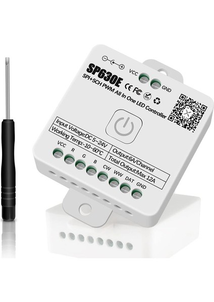 SP630E Bluetooh LED Denetleyici Desteği Pwm Tek Renkli Cct Rgb Rgbw Rgbcct ve Spı Ttl Ic Çip LED Şerit Işığı (Yurt Dışından)