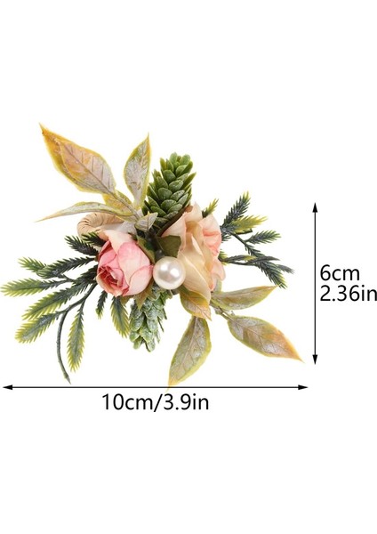 Çift Gül Peçete Yüzükleri Seti 4, Çilek ve Yeşil Yapraklar ile Pembe Çiçek Peçete Yüzükleri El Yapımı Peçete Yüzük Tutucular (Yurt Dışından) modelleri