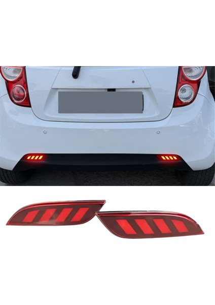 Araba LED Arka Tampon Işıkları Dinamik Dönüş Sinyali Işık Işıkları Reflektör Işıkları Chevrolet Spark Için 2010-2015 (Yurt Dışından) indirimleri
