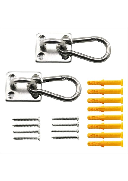 2 Set M6 Tavan Duvarı Montaj Asma Donanım Bağlantısı Yoga Hamak Salıncakları Için U Şeketli Kancalar Deniz Yat Aksesuarları (Yurt Dışından)