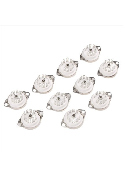 10PCS Seramik B9A Gümüş Kaplamalı 9pin Vakum Tüp Soket Paneli Şasi Montajı ECC81 ECC82 ECC83 EL84 6922 Vakum Tüpü (Yurt Dışından)