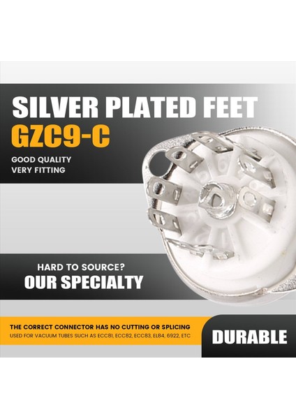 10PCS Seramik B9A Gümüş Kaplamalı 9pin Vakum Tüp Soket Paneli Şasi Montajı ECC81 ECC82 ECC83 EL84 6922 Vakum Tüpü (Yurt Dışından) fırsatları