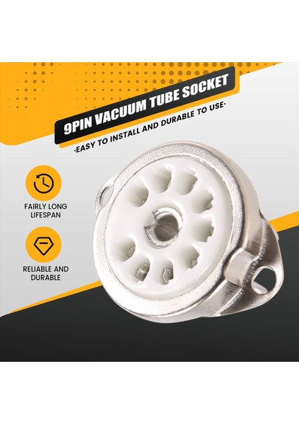 10PCS Seramik B9A Gümüş Kaplamalı 9pin Vakum Tüp Soket Paneli Şasi Montajı ECC81 ECC82 ECC83 EL84 6922 Vakum Tüpü (Yurt Dışından) indirimleri