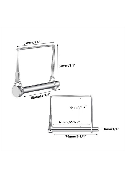 Römork Kilit Pimleri, 30 Pcs Pto Pim Mili Kilitleme Pimi 1/4 Pın Pın Hıtch Pın Kilit Kilit Pın Güvenlik Kullanucu Pın 1/4 x 2-3/4inch (Yurt Dışından) fiyatları