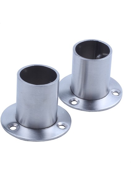 Gardırop 25MM Tüp Paslanmaz Çelik Ray Çubuğu Uç Destek Braketi 2 Pcs (Yurt Dışından)