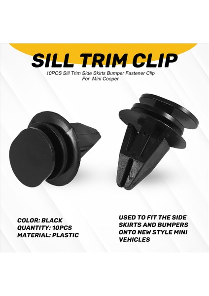 Bmw Mini Cooper Için 10 Pcs Sıll Trım Yan Etikler Bazlaştur Bağlantı Klip (Yurt Dışından) fırsatları