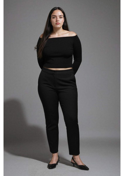 Sigaret Normal Bel Düz Paça Saten Pantolon