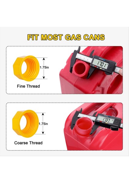 Gaz Can Can Replasman, Gaz Can Nozul, (6pc Kit-Sarı) Çoğu 1/2/5/10 Gal Yağ Kutusu Için Uygun Esnek Dökme Nozul (Yurt Dışından) fiyatları