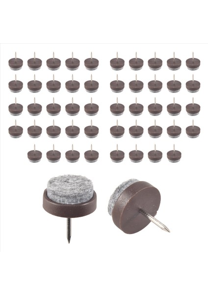 Yukarıx 50PCS Sandalye Bacak Zemin Keçe Pad Skid Glide Diy Tırnak Koruyucular 20MM Dia (Yurt Dışından)