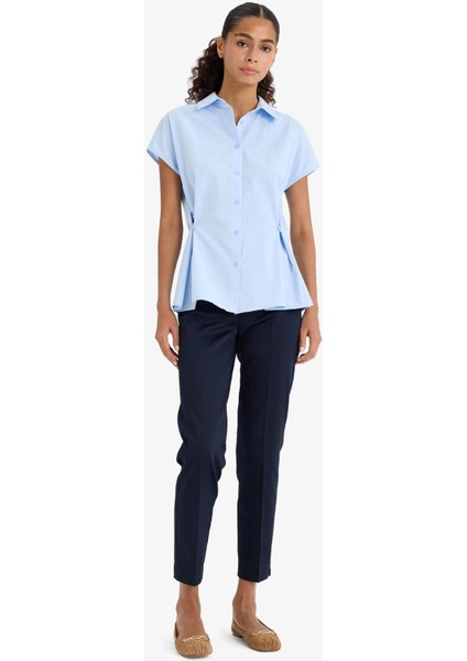 Sigaret Normal Bel Düz Paça Saten Pantolon