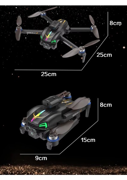 1080P Kameralı Drone, Otomatik Hover Fonksiyonlu Mini Drone Wifi Fpv ve 3D Flip Fırçasız Motor fırsatları