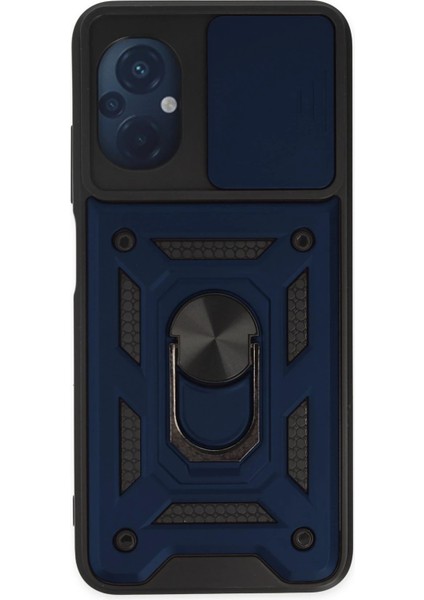 Xiaomi Poco M5 Kılıf Pars Lens Yüzüklü Silikon - LACIVERT-(5796) - MB000X-2GKVK5