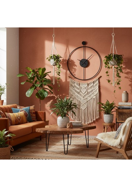 50 cm Siyah Çelik Duvar Saati – Sessiz Quartz Mekanizma fırsatları