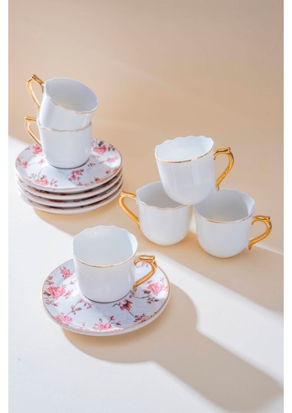 Natalie 6 Kişilik Kahve Fincan Takımı - 90 ml