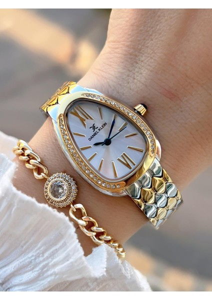 Çelik Kordon 30 mt Suya Dayanıklı Kadın Kol Saati+Bileklik BF.GF.10067.4