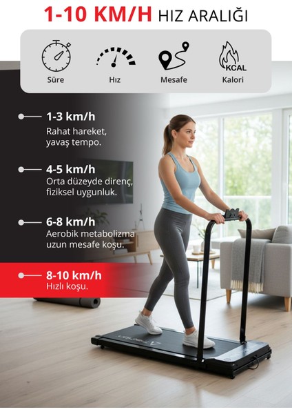 T-228 Katlanabilir Yürüyüş ve Koşu Bandı / Bluetooth ve Hoparlör/2hp Motor/10 Km Hız/uzaktan Kumanda fırsatları