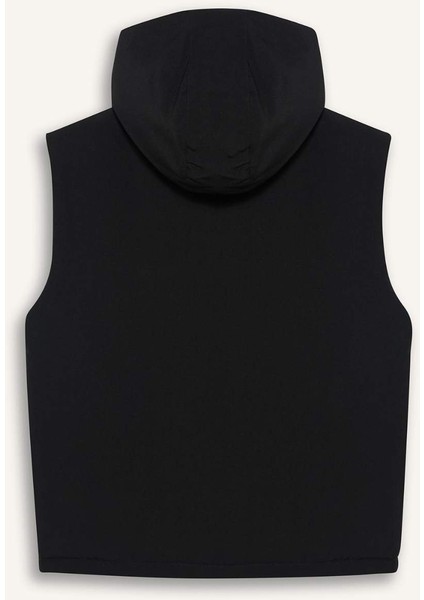 Erkek Çocuk Su Geçirmez Kapüşonlu Fermuarlı Yelek