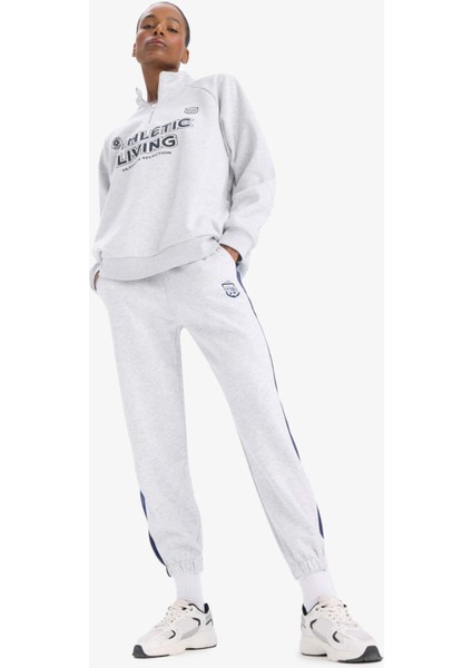 Fit Standart Fit Baskılı Sporcu Jogger Paça Eşofman Altı