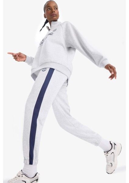 Fit Standart Fit Baskılı Sporcu Jogger Paça Eşofman Altı