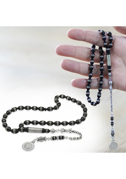 Kararmaz Metal Arnavut Zincir Püsküllü Çift Sıra Sarmal Metal Işlemeli Arpa Kesim Kuka Tesbih fiyatları