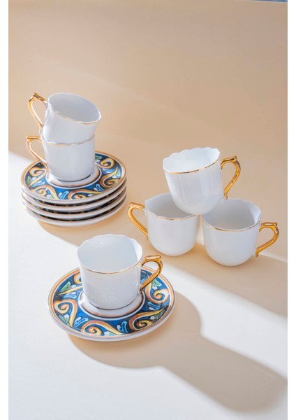 Alviera 6 Kişilik Kahve Fincan Takımı - 90 ml