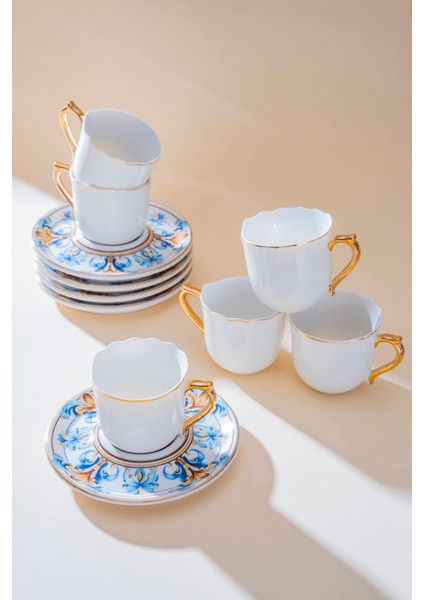 Florrie 6 Kişilik Kahve Fincan Takımı - 90 ml