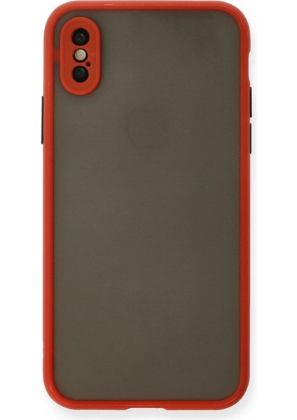 iPhone x Kılıf Montreal Silikon Kapak - KIRMIZI-(5796) - MB000X-2GPD02