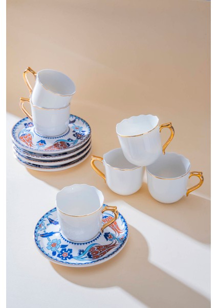 Marivelle 6 Kişilik Kahve Fincan Takımı - 90 ml