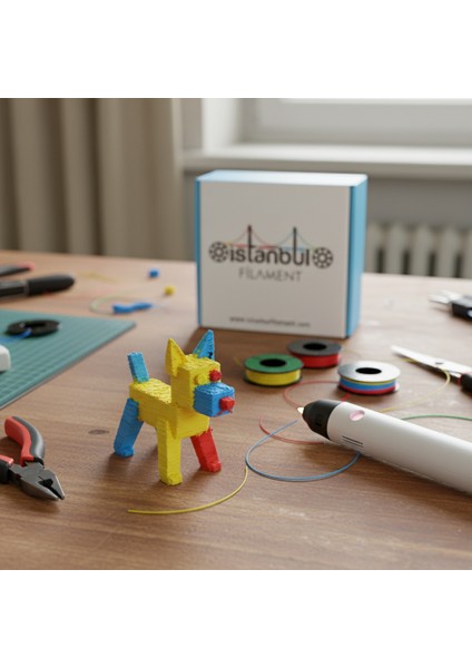 Pla 3D Kalem Yazıcı Için 10 Renk (10X1 Metre) 10 Metre Pla Filament