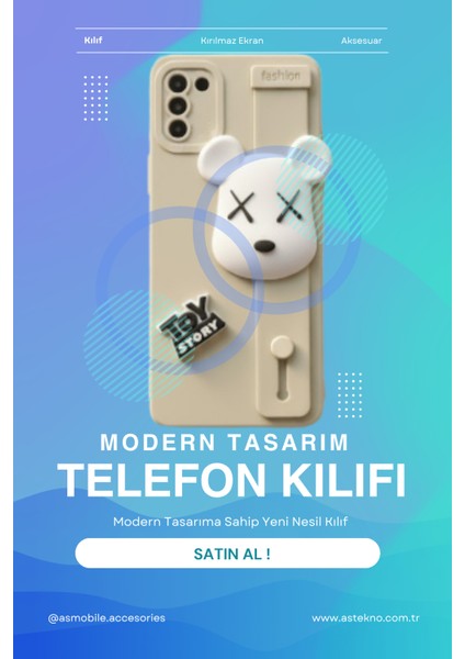 Samsung S20FE Uyumlu Kılıf Bej Renk 3D Figürlü Darbe Emici Yumuşak Silikon Kapak indirimleri