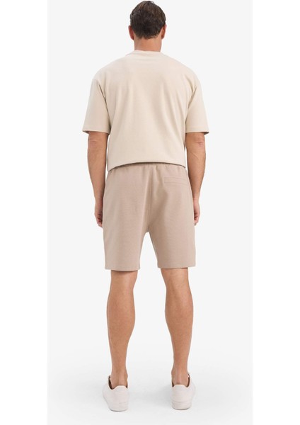 Erkek Beli Bağcıklı Cepli Basic Düz Şort E2616AX25SM