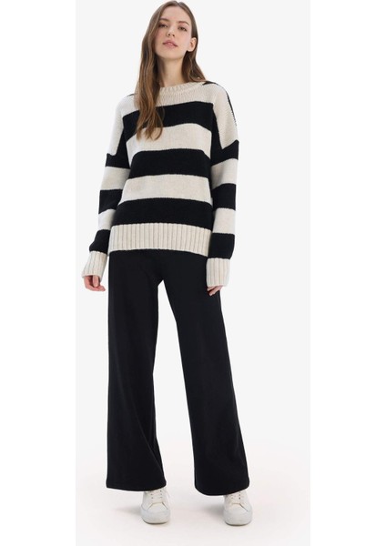 Wide Leg Standart Boy Basic Düz Geniş Bol Paça Eşofman Altı