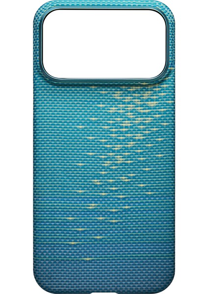 iPhone 17 Pro Max Kılıf M-Safeli Aramid Fiber Pitaka Glints Of Gold Ultra Slim Serisi Kapak Mavi modelleri