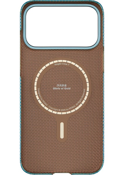 iPhone 17 Pro Max Kılıf M-Safeli Aramid Fiber Pitaka Glints Of Gold Ultra Slim Serisi Kapak Mavi fırsatları