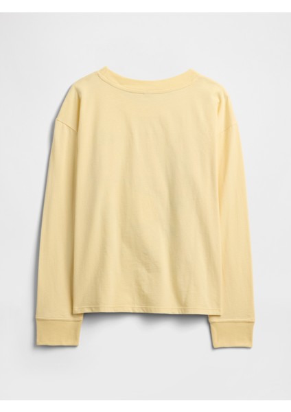 Kız Çocuk Sarı Gap Peanuts Oversized Logo T-Shirt fiyatları
