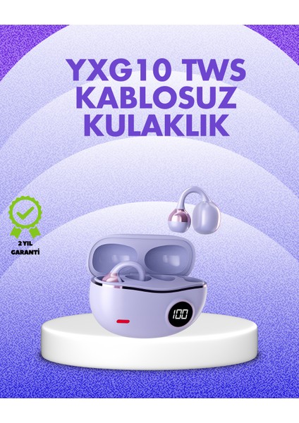 YXG10 Kablosuz Kulaklık – Bluetooth 5.4 Dokunmatik LED Ekranlı Şarj Kutusu - MB000X-2GWO88