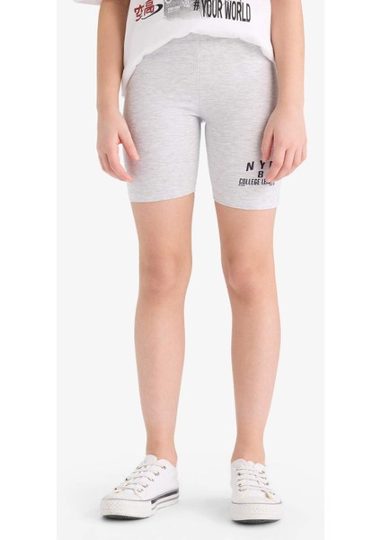 Kız Çocuk Baskılı Biker Tayt E5728A825HS