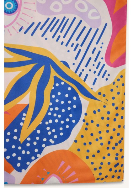 Regular Fit Desenli Saten Plaj Eteği B1443AX25HS