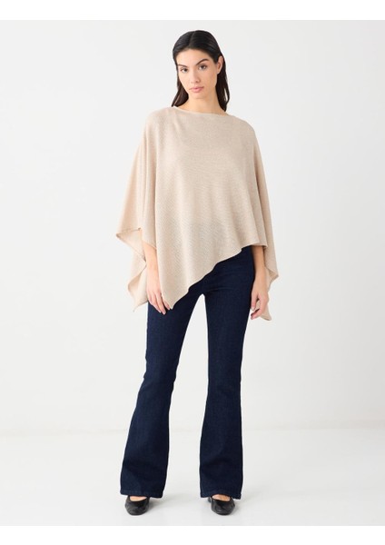 Lacivert Gömlek Yaka Yün Karışımlı Rahat Kesim Dokuma Kaban